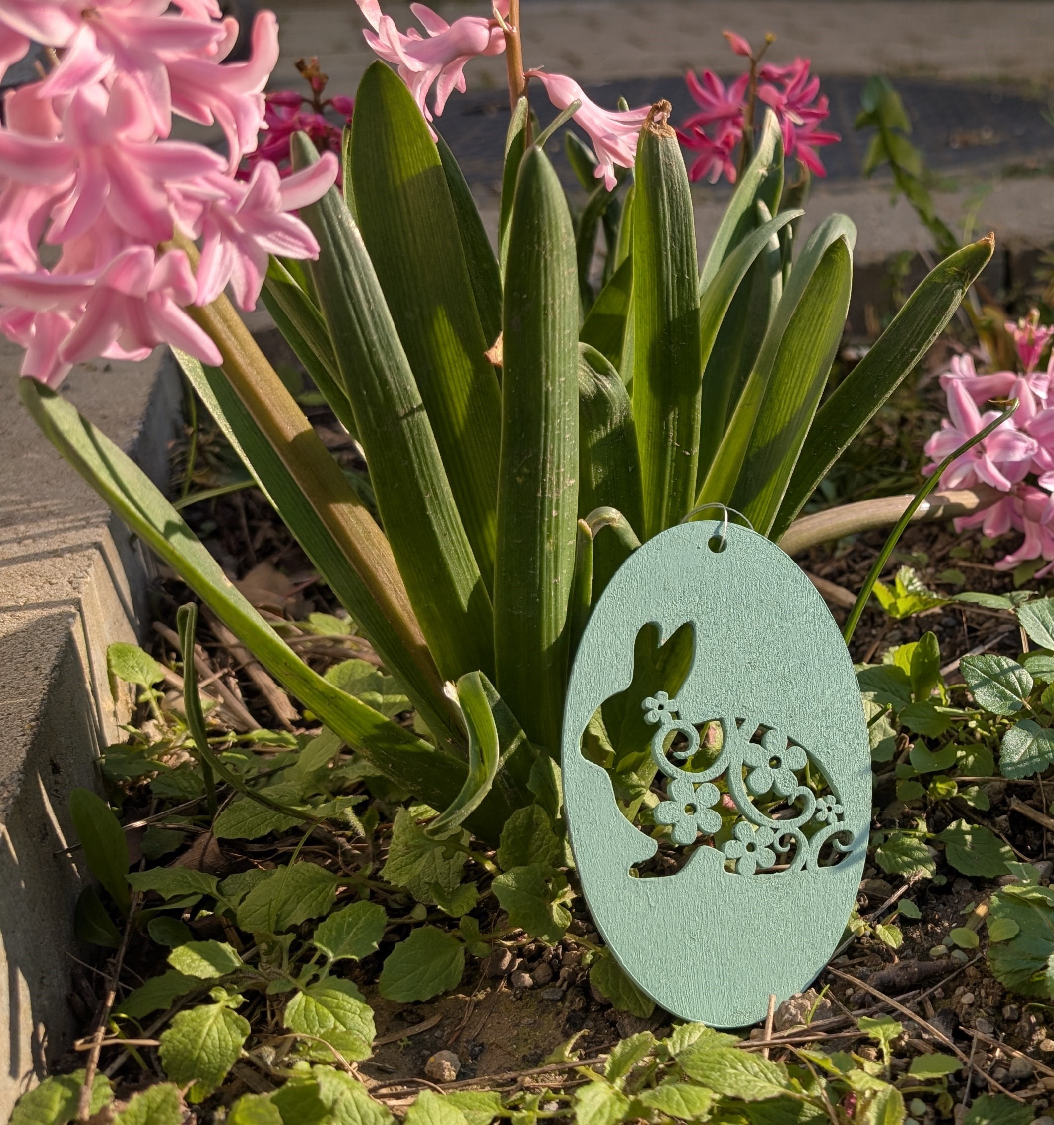 Osteranhänger aus Holz