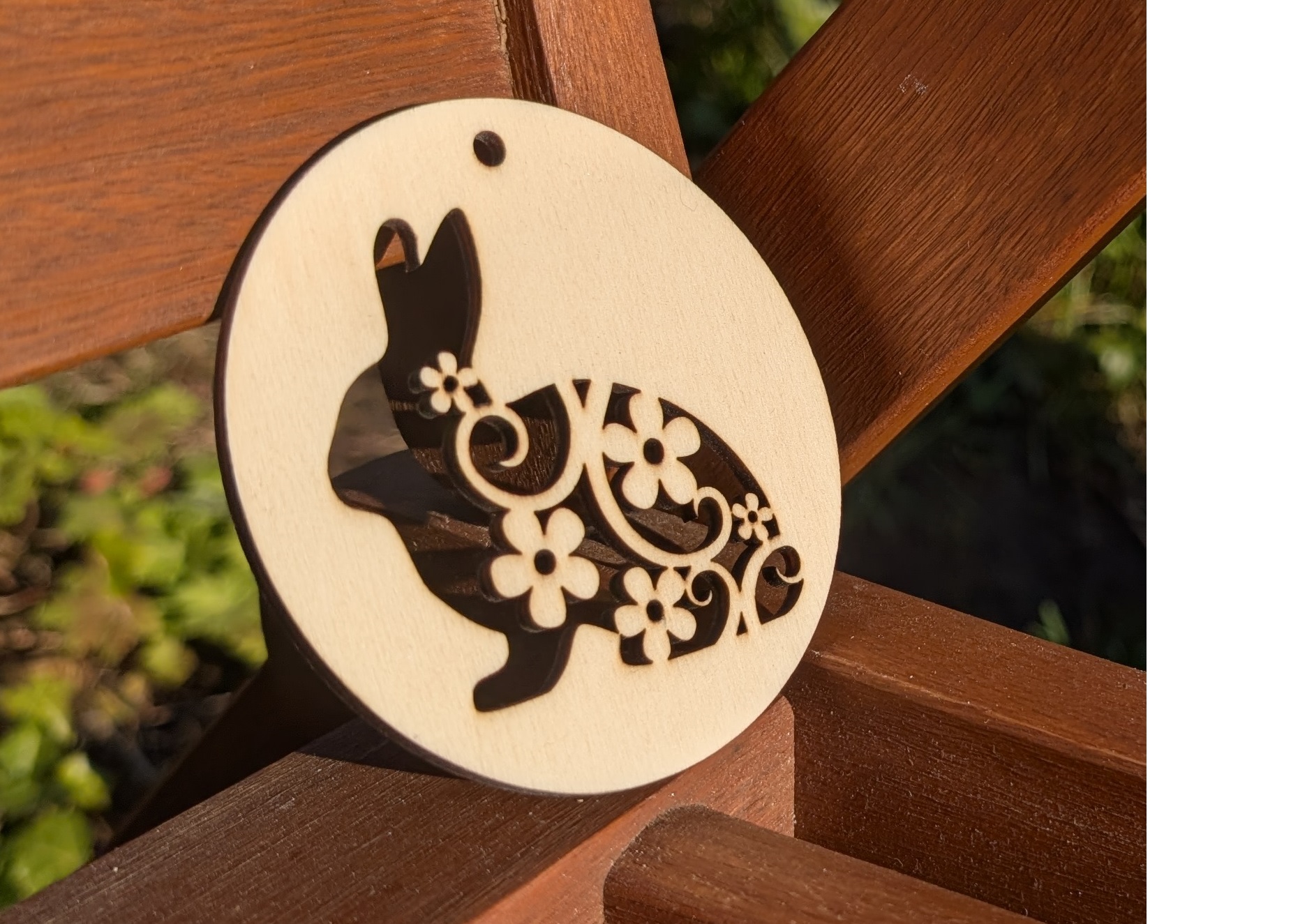 Osteranhänger aus Holz – Bild 3